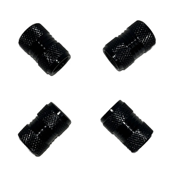 Audi Tire Valve Caps, Valve Stem Caps Pack Of 4 Black - Audi Logo - All Models - Picture 4 of 5